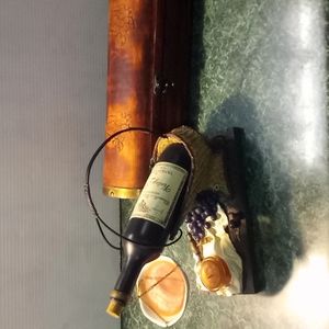 Yankee Candle Wine Bottle Tart Warmer And Wooden Wine Box